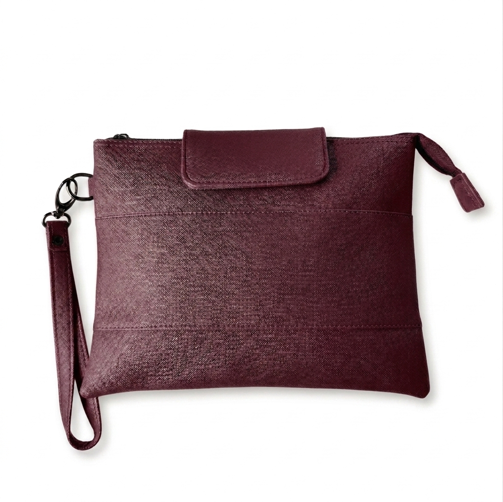 Pu leather pouch bag - Maroon