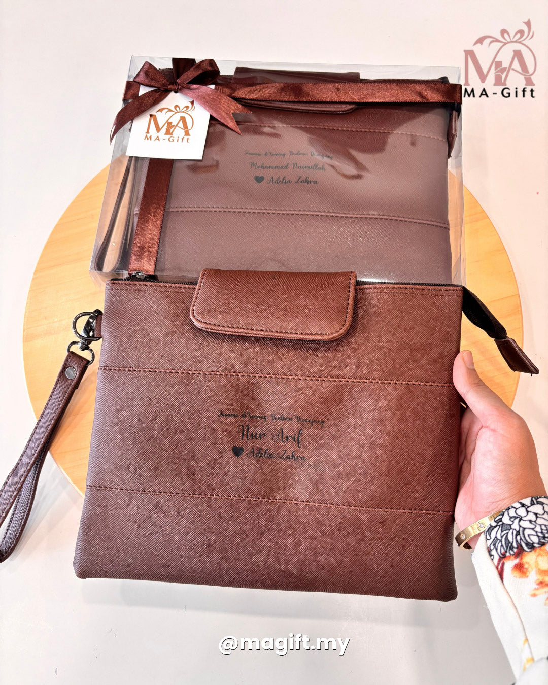 PU Leather Pouch Bag + Packaging