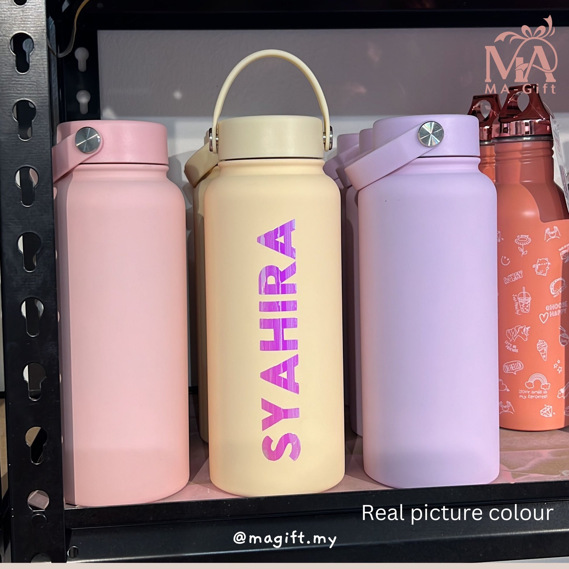 [Custom Name] Macaroon Thermos - 1 Litre | MA-Gift - Malaysia 1st Custom & Express Gift Shop