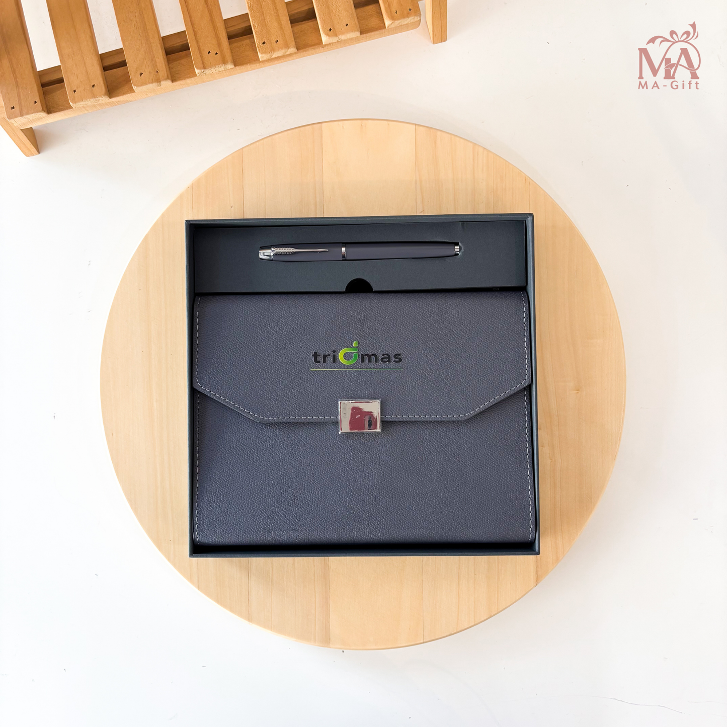 [Custom Logo] Notebook And Pen With Hardbox Corporate Gift Set