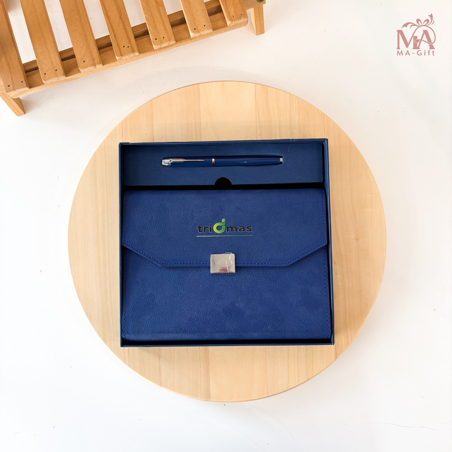 [Custom Logo] Notebook And Pen With Hardbox Corporate Gift Set