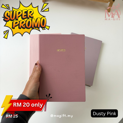 [Custom Name] PU Leather Notebook - Line Insert Pages
