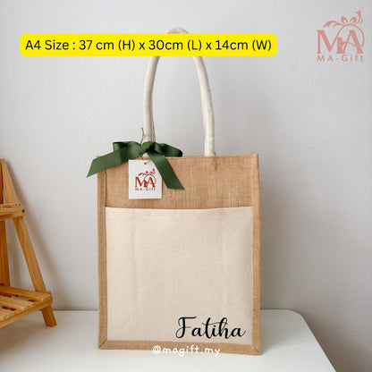 Totebag Jute in Classy Brown