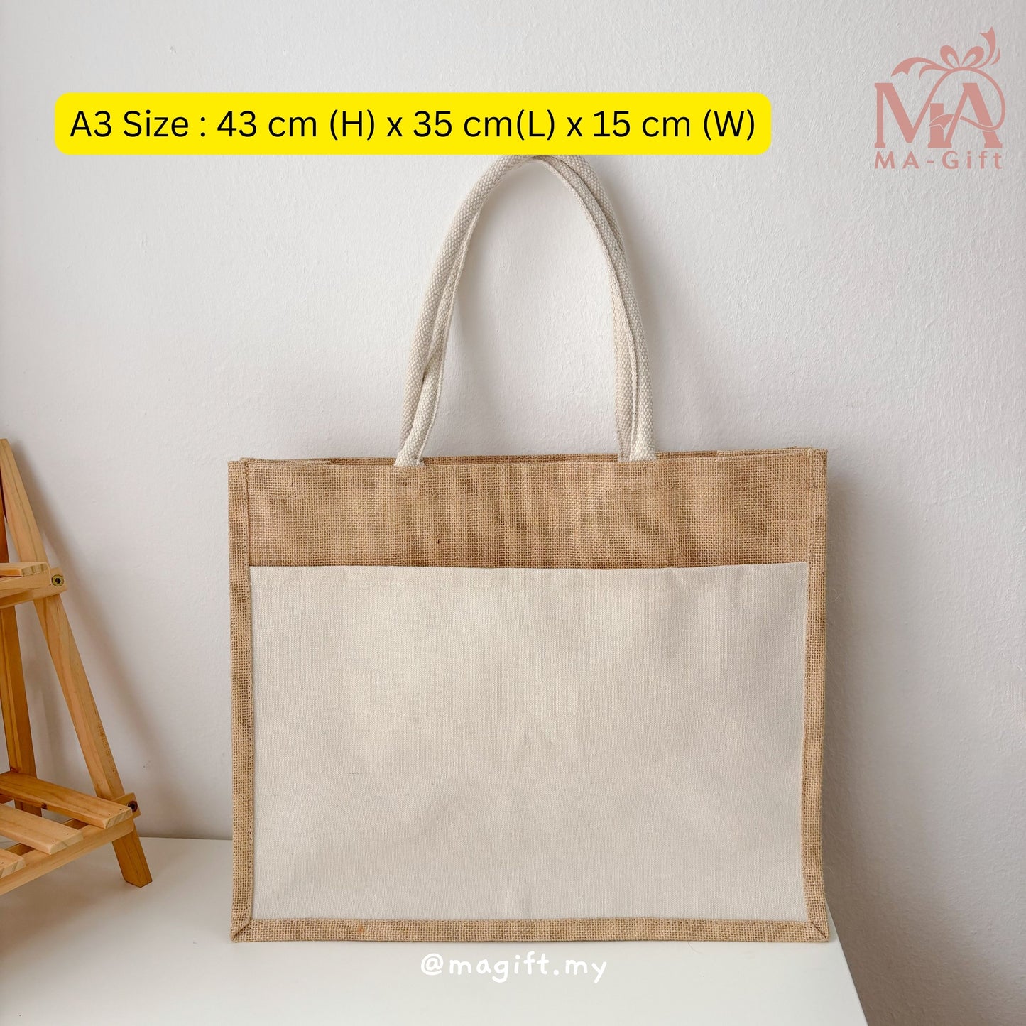 Totebag Jute in Classy Brown