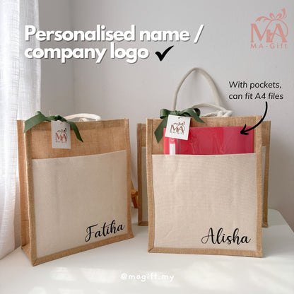 Totebag Jute in Classy Brown