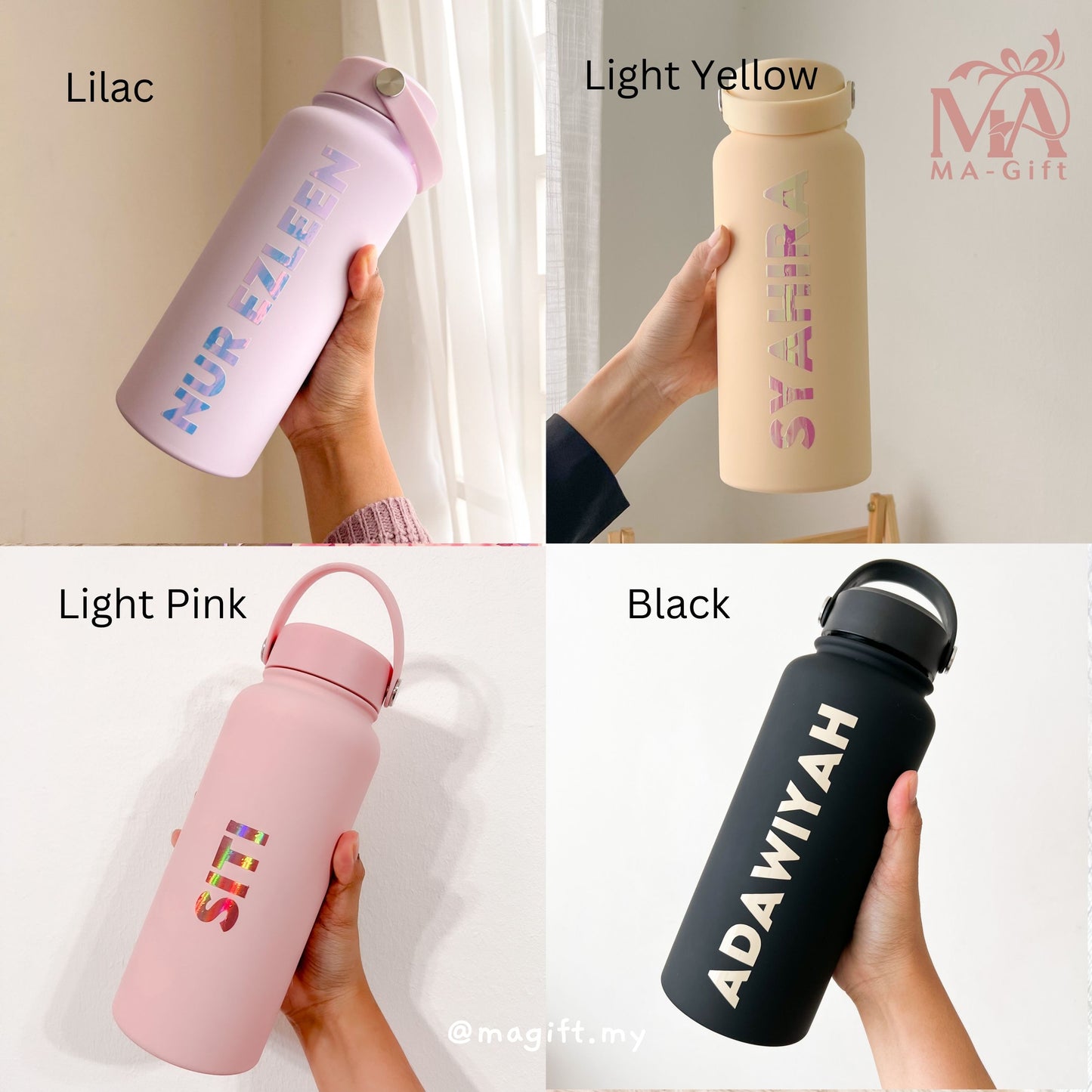 [Custom Name] Macaroon Thermos - 1 Litre | MA-Gift - Malaysia 1st Custom & Express Gift Shop