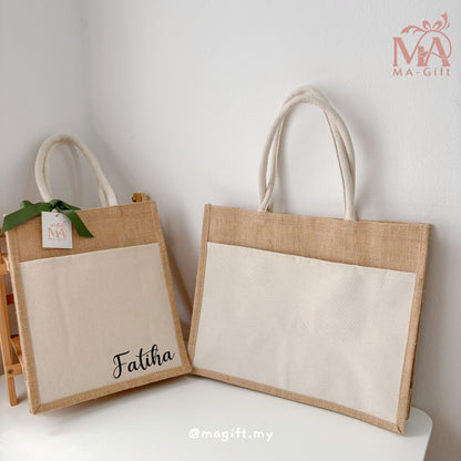 Totebag Jute in Classy Brown