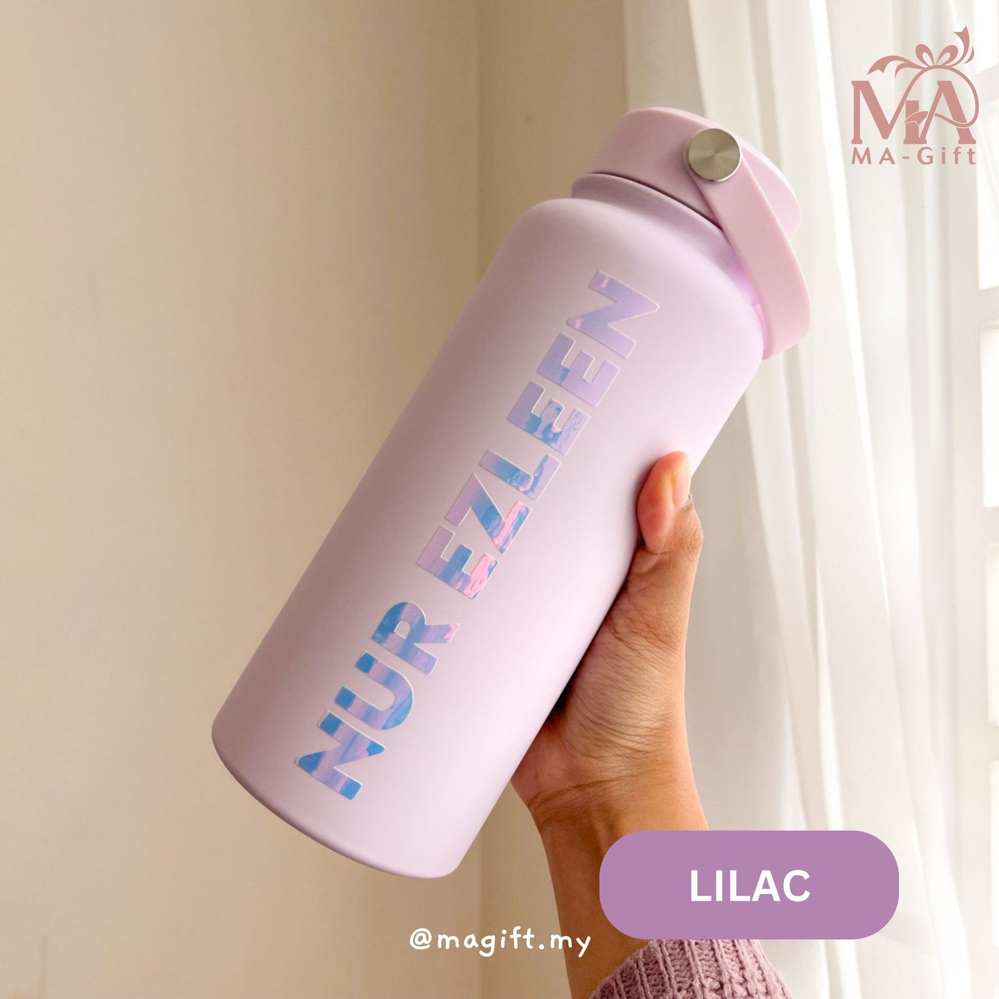 [Custom Name] Macaroon Thermos - 1 Litre | MA-Gift - Malaysia 1st Custom & Express Gift Shop