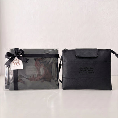 Pu Leather Pouch Bag - Black