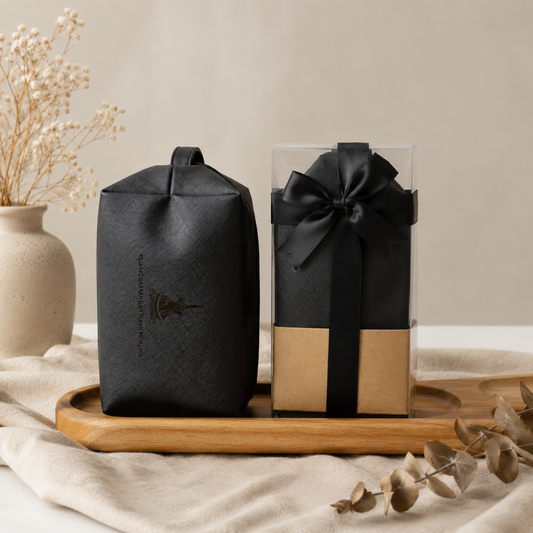 Metallic Pouch Bag - Black