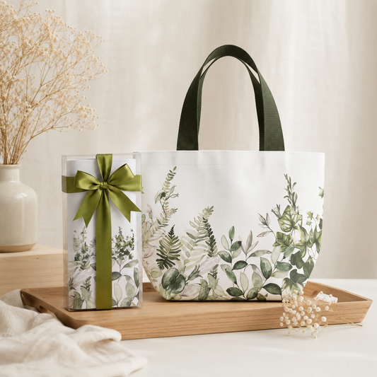 Totebag Readymade Floral Green