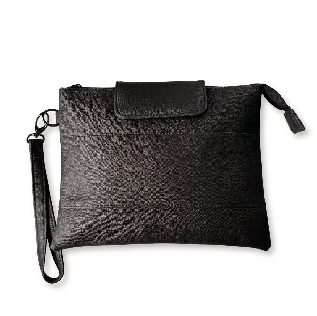 Pu leather pouch bag - Black