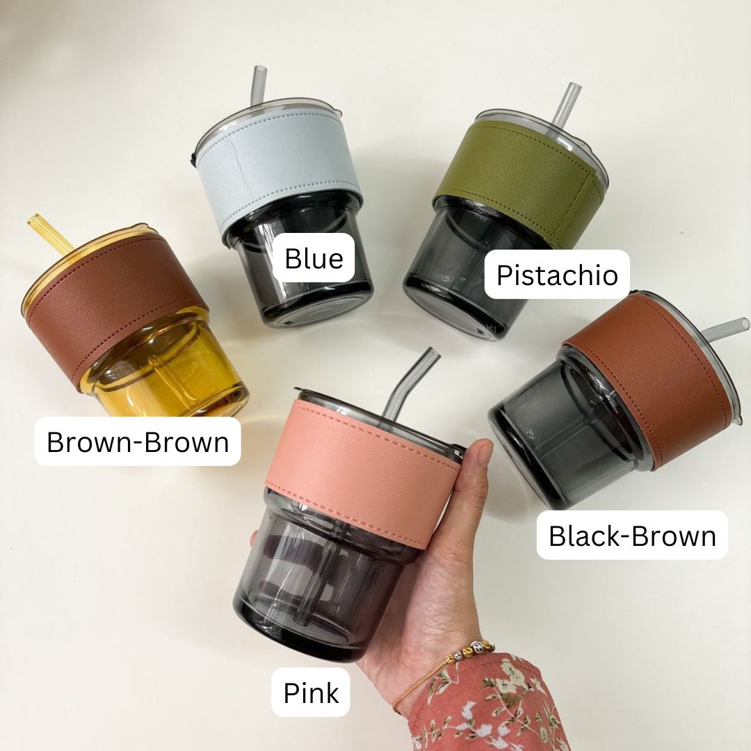 Mini Glass Coffee Tumbler + Pouch