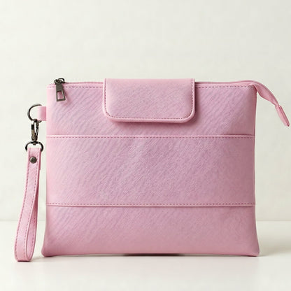 Pu Leather Pouch Bag - Pink